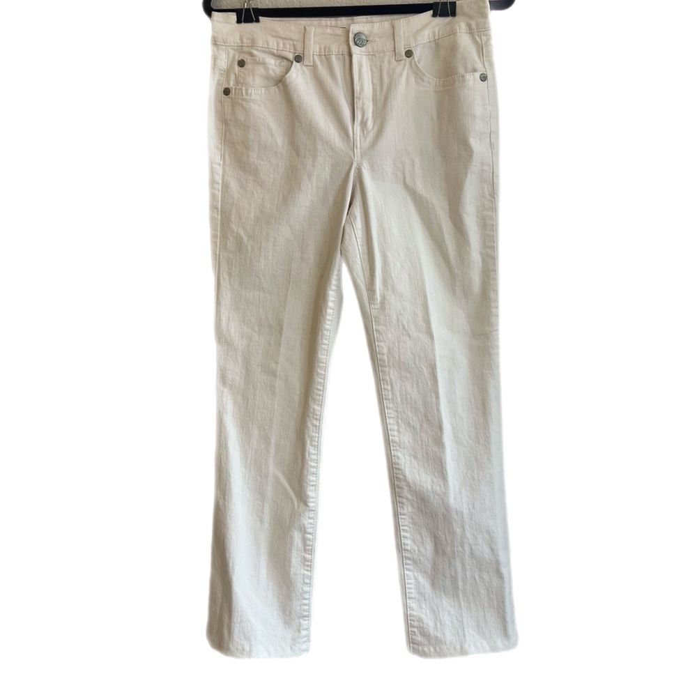 Code Bleu Gwen Straight Jeans Size 8 28R White 27” Inseam Ankle Cropped